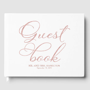 Visitas Livro de Registro de Casamento Elegante Caligrafia
