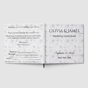 Visitas Livro de Registro de Casamento Moderno Elegante Le
