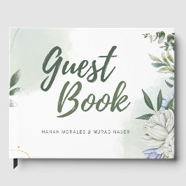 Visitas Livro de Registro de Convidados de Casamento Botân
