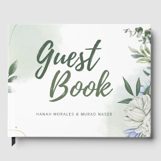 Visitas Livro de Registro de Convidados de Casamento Botân