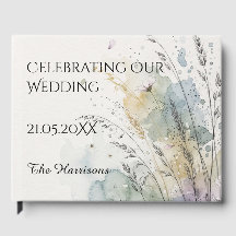 Livro de Registro de Convidados de Casamento com A