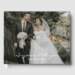Visitas Livro de Registro de Convidados de Casamento com F