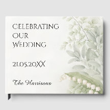 Livro de Registro de Convidados de Casamento com S