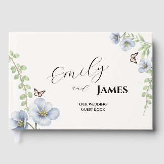 Visitas Livro de Registro de Convidados de Casamento Flora