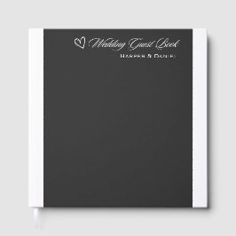 Visitas Livro de Registro de Convidados de Casamento Preto
