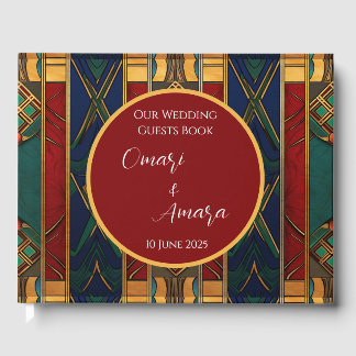 Visitas Livro de Registros de Convidados de Casamento Afro