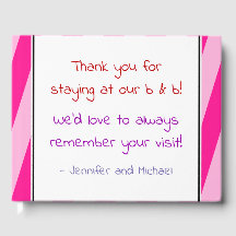 Livro de Visitantes B-&B, em estilhaço rosa