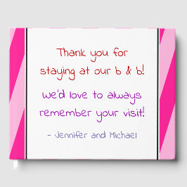 Visitas Livro de Visitantes B-&B, em estilhaço rosa