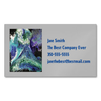 Visitas Magnético A Laguna nº 1 pintura em azul, Cartão de visita te