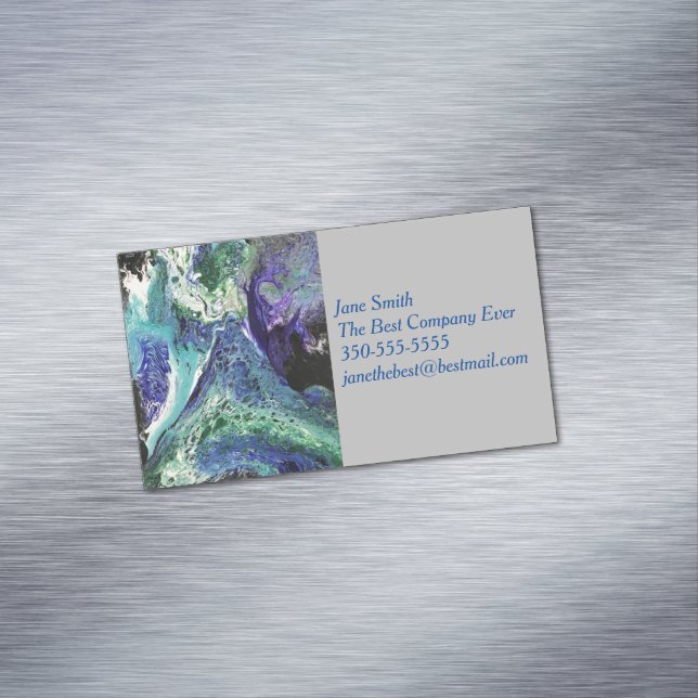 Visitas Magnético A Laguna nº 1 pintura em azul, Cartão de visita te (Posição Original)