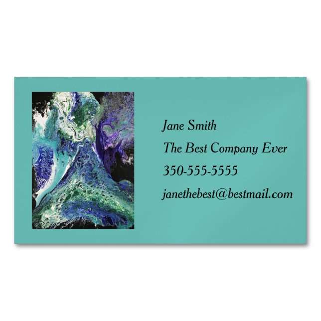 Visitas Magnético A Laguna nº 1 pintura em azul, Cartão de visita te (Frente)