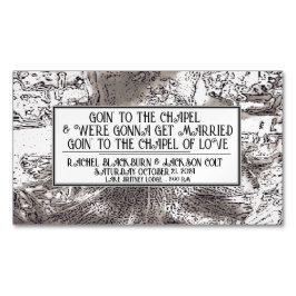 Visitas Magnético "Anúncio de Casamento Favoritos" Cartão de visita 