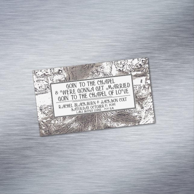 Visitas Magnético "Anúncio de Casamento Favoritos" Cartão de visita  (Posição Original)