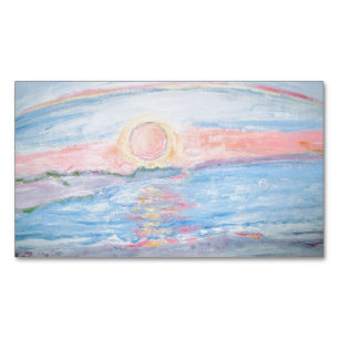 Visitas Magnético Budelli Island Sunset com Cartão de visita Rainbow