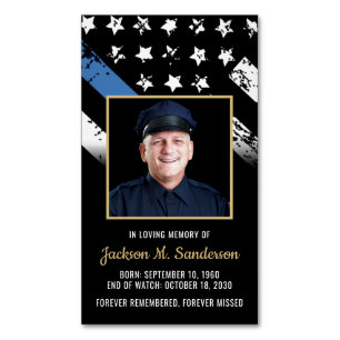Visitas Magnético Cartão de Oração de Fotografia Funeral de Polícia 
