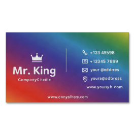 Visitas Magnético Cartão de visita arco-íris