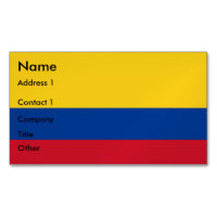Cartão de visita com bandeira da Colômbia