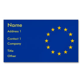 Visitas Magnético Cartão de visita com bandeira da União Europeia
