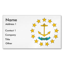 Visitas Magnético Cartão de visita com bandeira de Rhode Island