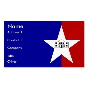 Visitas Magnético cartão de visita com bandeira de San Antonio
