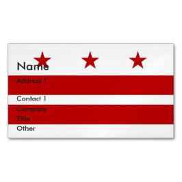 Visitas Magnético Cartão de visita com bandeira de Washington DC