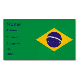 Visitas Magnético Cartão de visita com bandeira do Brasil