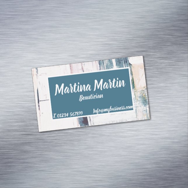 Visitas Magnético Cartão de visita com fundo abstrato (Posição Original)