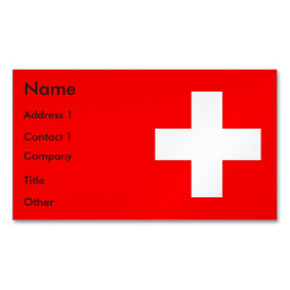 Visitas Magnético Cartão de visita com o sinalizador da Suiça