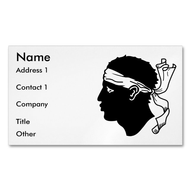 Visitas Magnético Cartão de visita com pavilhão da Córsega (Frente)