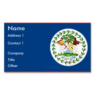 Visitas Magnético Cartão de visita com Sinalizador de Belize