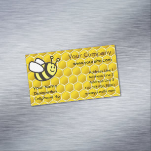 Visitas Magnético Cartão de visita de Cartoon de Honeybee