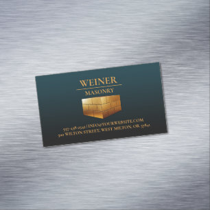 Visitas Magnético Cartão de visita de construções de alvenaria