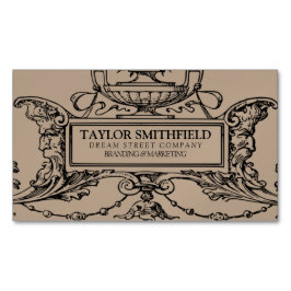 Visitas Magnético Cartão de visita de linha fina Vintage