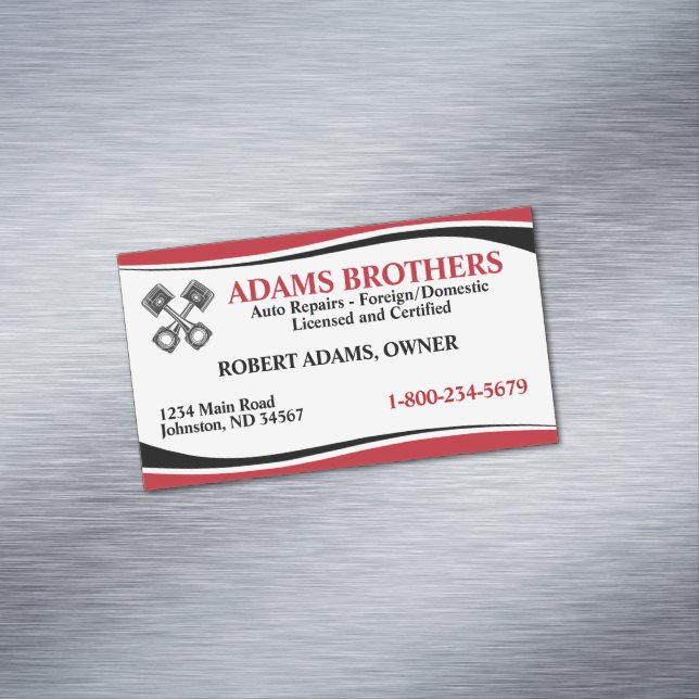 Visitas Magnético Cartão de visita de Magnética de Reparação Automát (Posição Original)