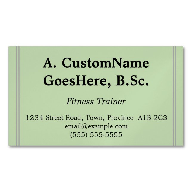 Visitas Magnético Cartão de visita de Malhação de treinador de  prof (Frente)