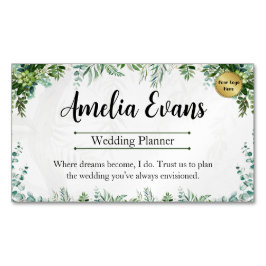 Visitas Magnético Cartão de visita de Mistura Botânica Folha Persona