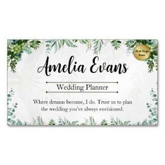 Visitas Magnético Cartão de visita de Mistura Botânica Folha Persona