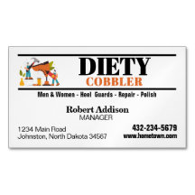 Cartão de visita de Reparo de Calçado Cobbler Prof