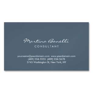 Visitas Magnético Cartão de visita de Script Minimalista de Cor da C