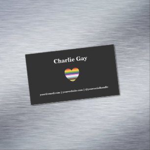 Visitas Magnético Cartão de visita do ímã arco-íris LGBTQ com Orgulh