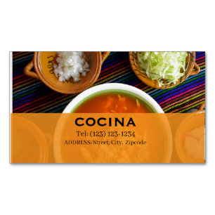 Visitas Magnético cartão de visita editável cozinha