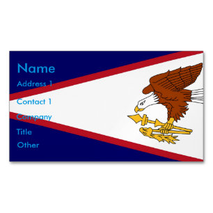 Visitas Magnético cartão de visita Magnet com bandeira da Samoa Ame
