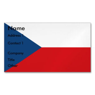 Visitas Magnético Cartão de visita Magnet com bandeira da Tchecia