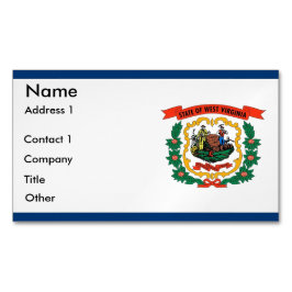 Visitas Magnético Cartão de visita Magnet com Bandeira da Virgínia O