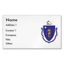 Visitas Magnético Cartão de visita Magnet com bandeira de Massachuse