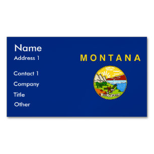 Visitas Magnético cartão de visita Magnet com Bandeira de Montana