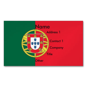 Visitas Magnético Cartão de visita Magnet com Bandeira de Portugal