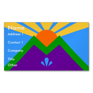 Visitas Magnético Cartão de visita Magnet com bandeira de Primaveras