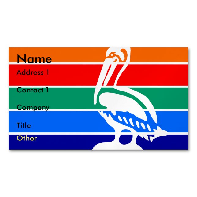 Visitas Magnético Cartão de visita Magnet com bandeira de Rua. Peter (Frente)