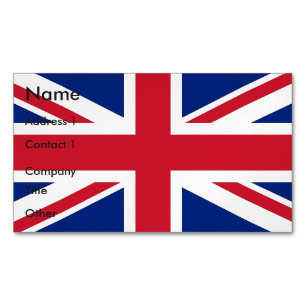 Visitas Magnético Cartão de visita Magnet com bandeira do Reino Unid